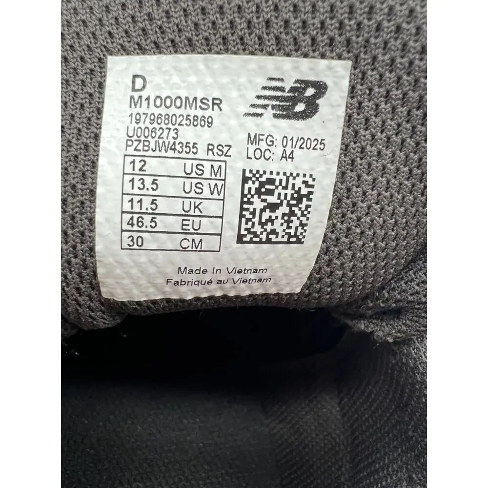 New Balance 1000 Red Black Men's Size 12 M1000MSR New - Picture 3 of 16